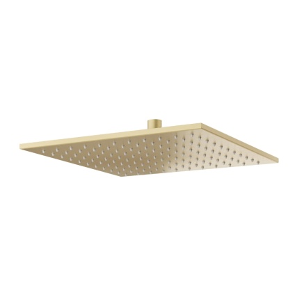 Product cut out image of Crosswater Zion 300mm Brushed Brass Square Easy Clean Shower Head - FH330F+